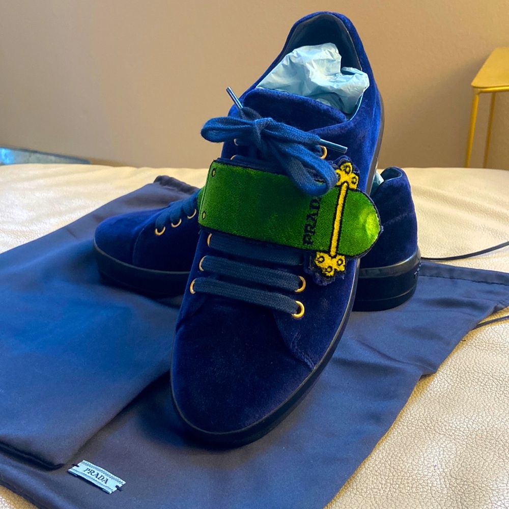 Prada Velvet Sneakers